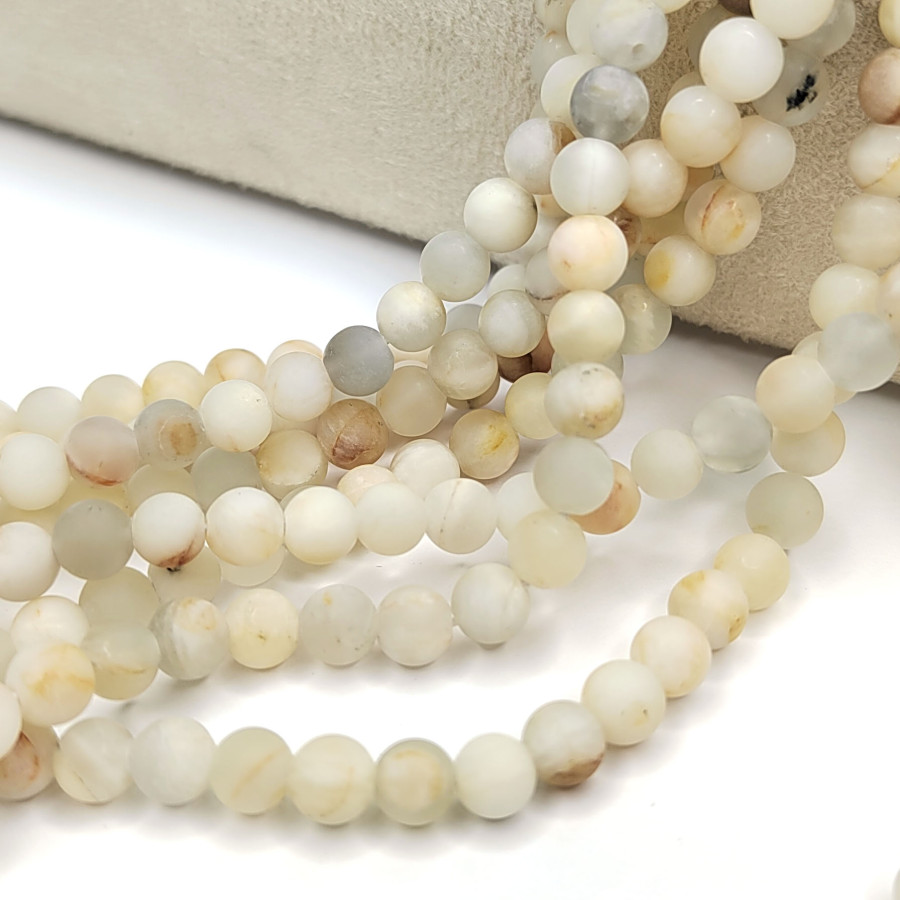 Солнечный камень натуральный Матовый, нить 38 - 39 см