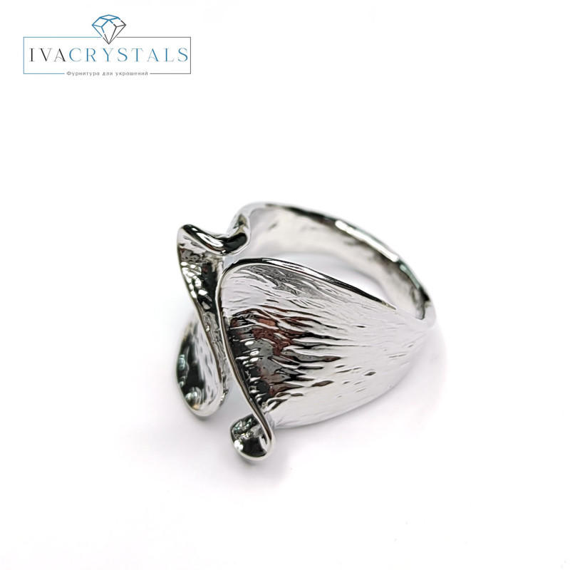 Кольцо широкое текстурное 17 мм, штука