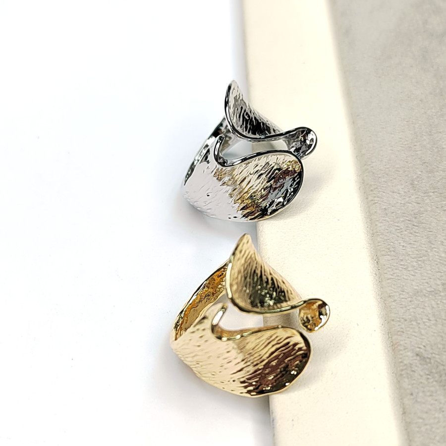 Кольцо широкое текстурное 17 мм, штука