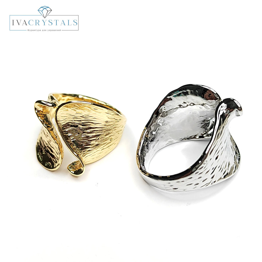 Кольцо широкое текстурное 17 мм, штука