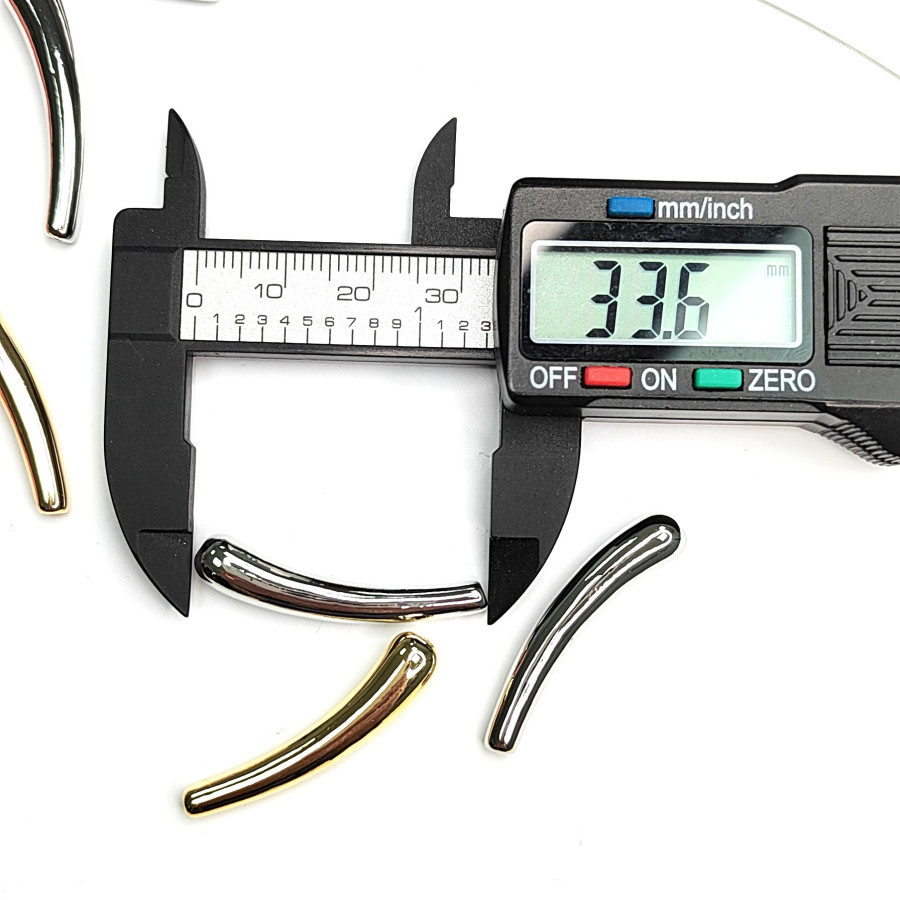 33х6 мм Разделительная бусина - коннектор металлическая, штука