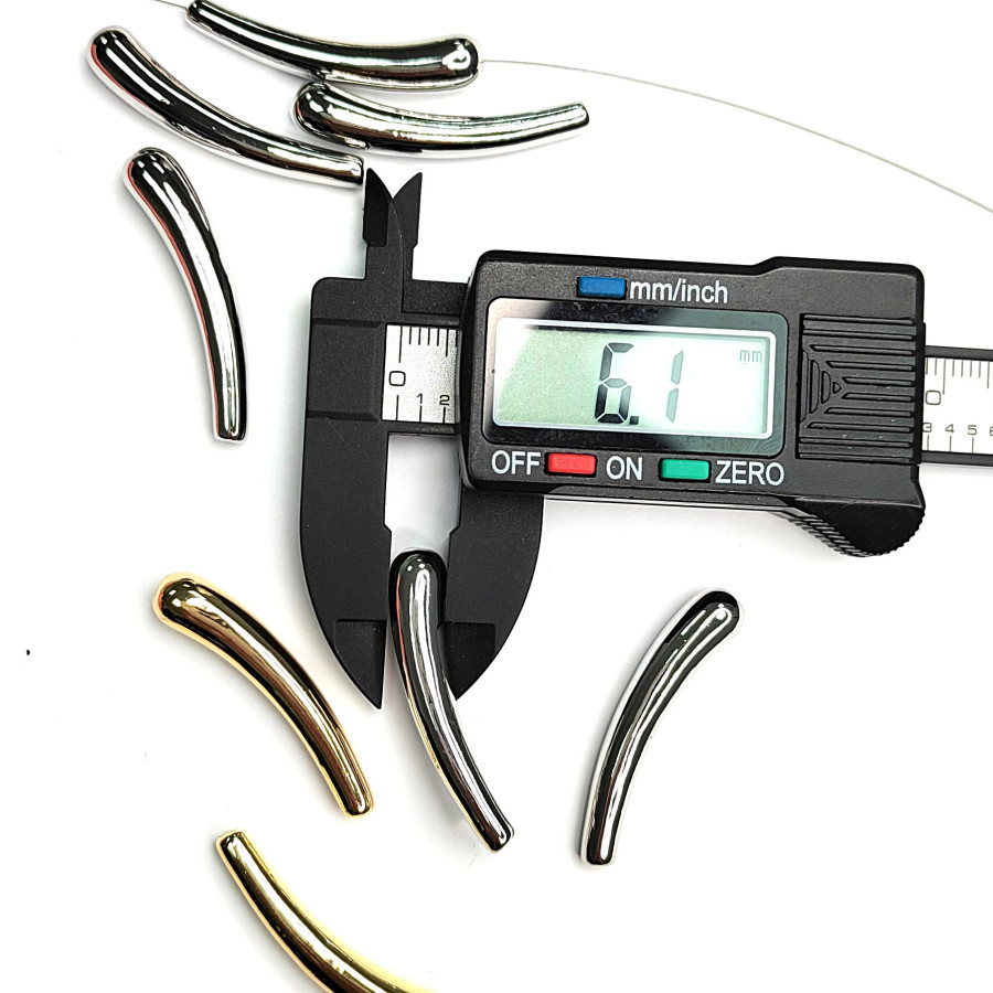 33х6 мм Разделительная бусина - коннектор металлическая, штука