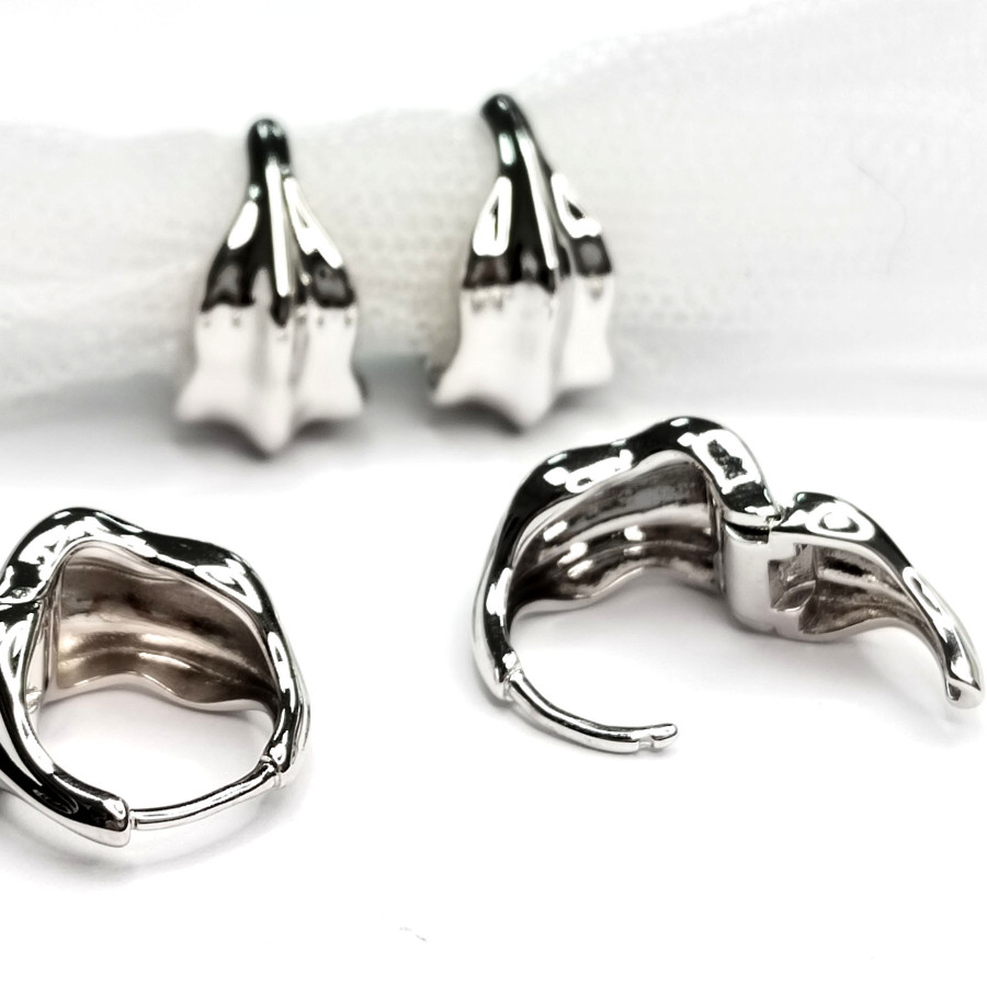 Серьги с застёжкой конго, 15 мм, пара