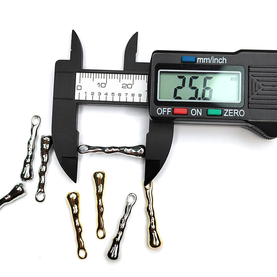 Подвеска палочка волнистая 25 мм, штука