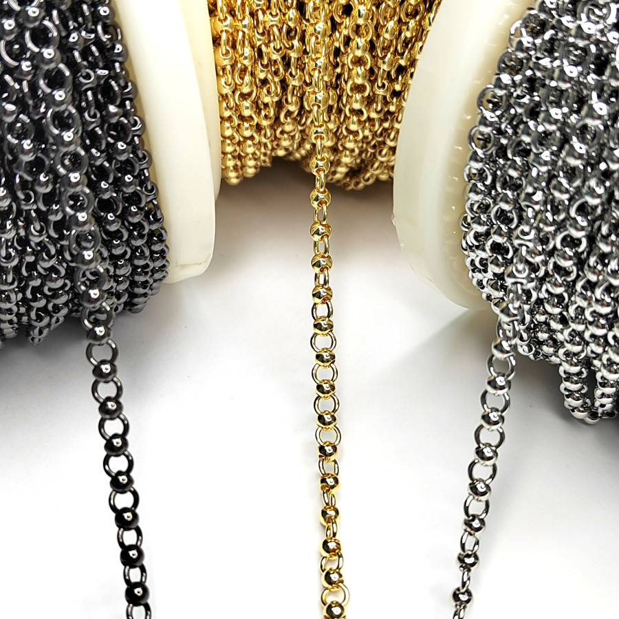 Цепь с шариками, ширина 5 мм, 20 см