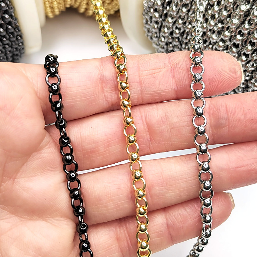 Цепь с шариками, ширина 5 мм, 20 см