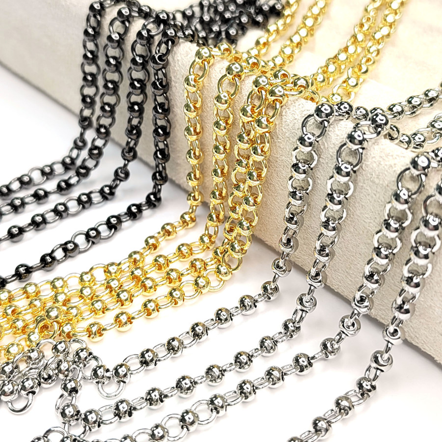 Цепь с шариками, ширина 5 мм, 20 см