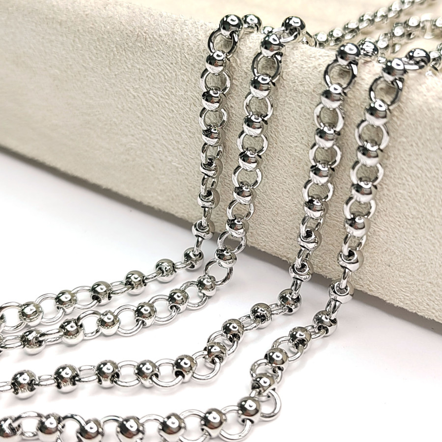 Цепь с шариками, ширина 5 мм, 20 см