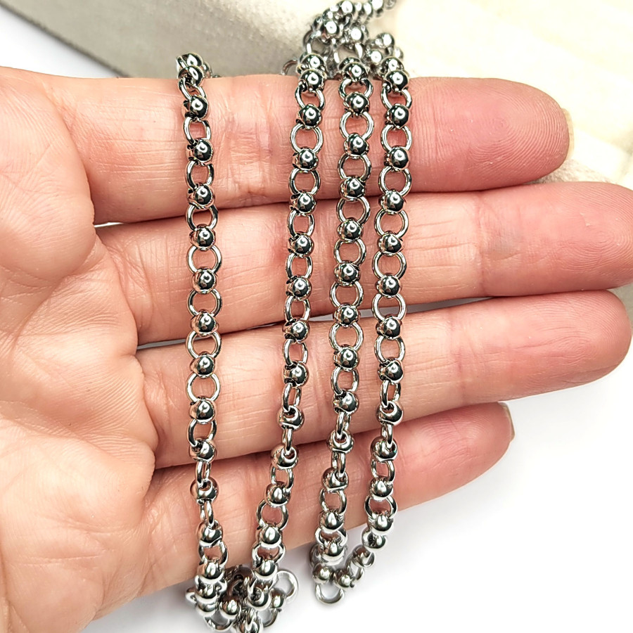 Цепь с шариками, ширина 5 мм, 20 см