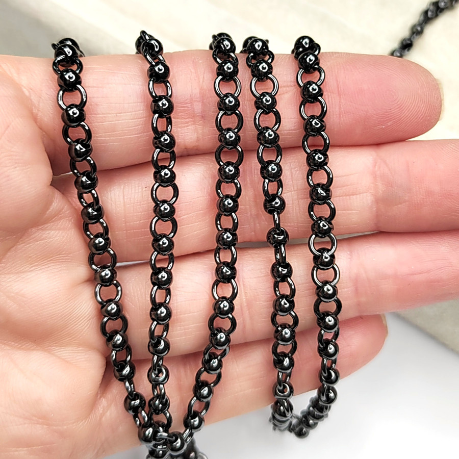 Цепь с шариками, ширина 5 мм, 20 см