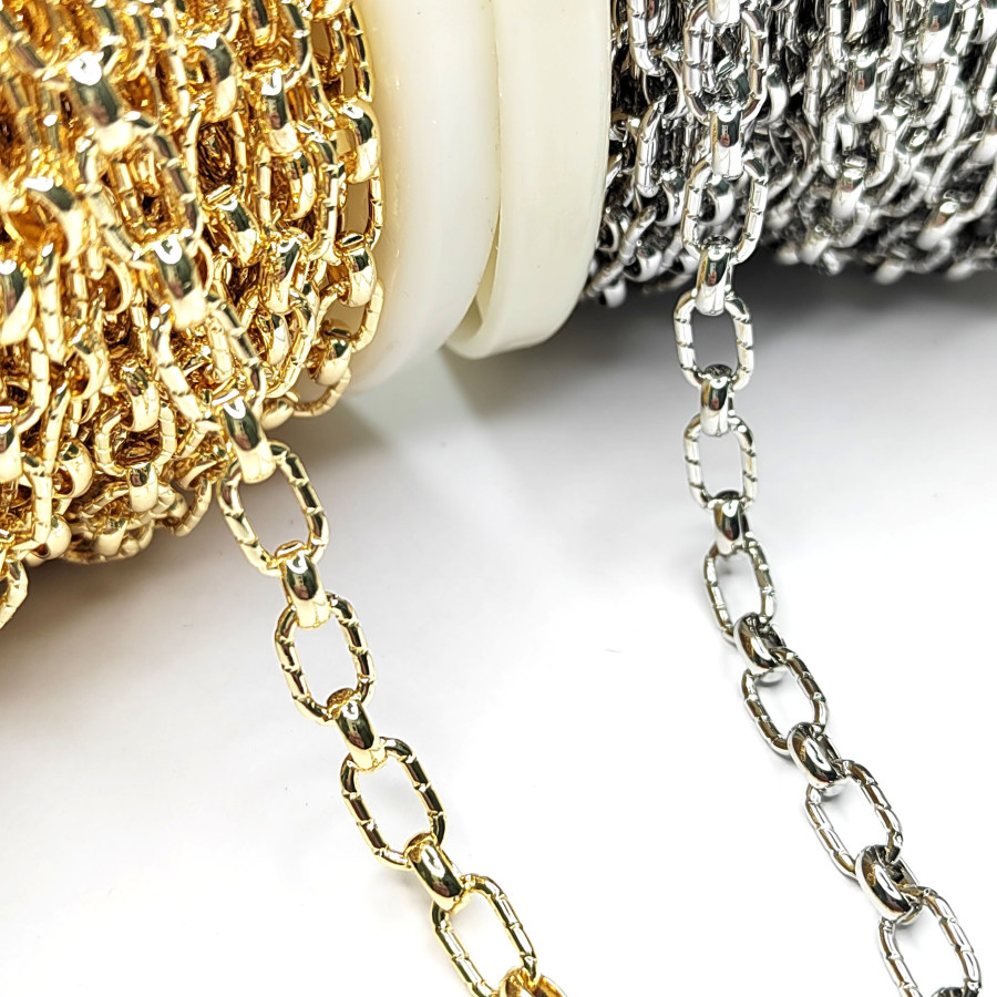 Цепь овальные звенья 10х6,5 мм, 20 см