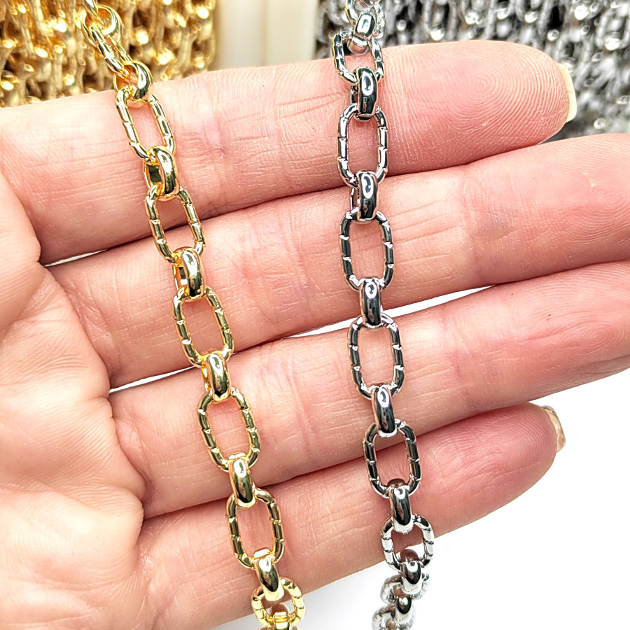 Цепь овальные звенья 10х6,5 мм, 20 см