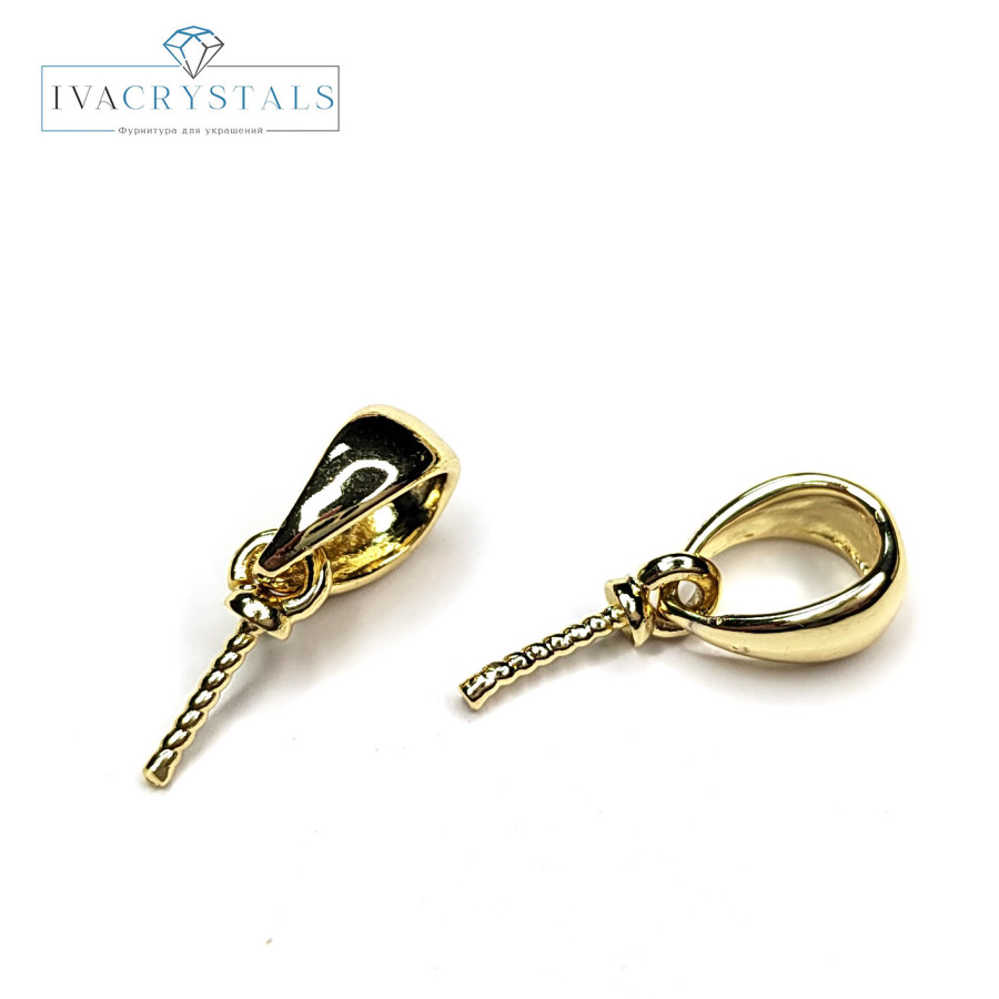 Штифт винтовой для вклейки с бейлом 17 мм, покрытие позолота, штука