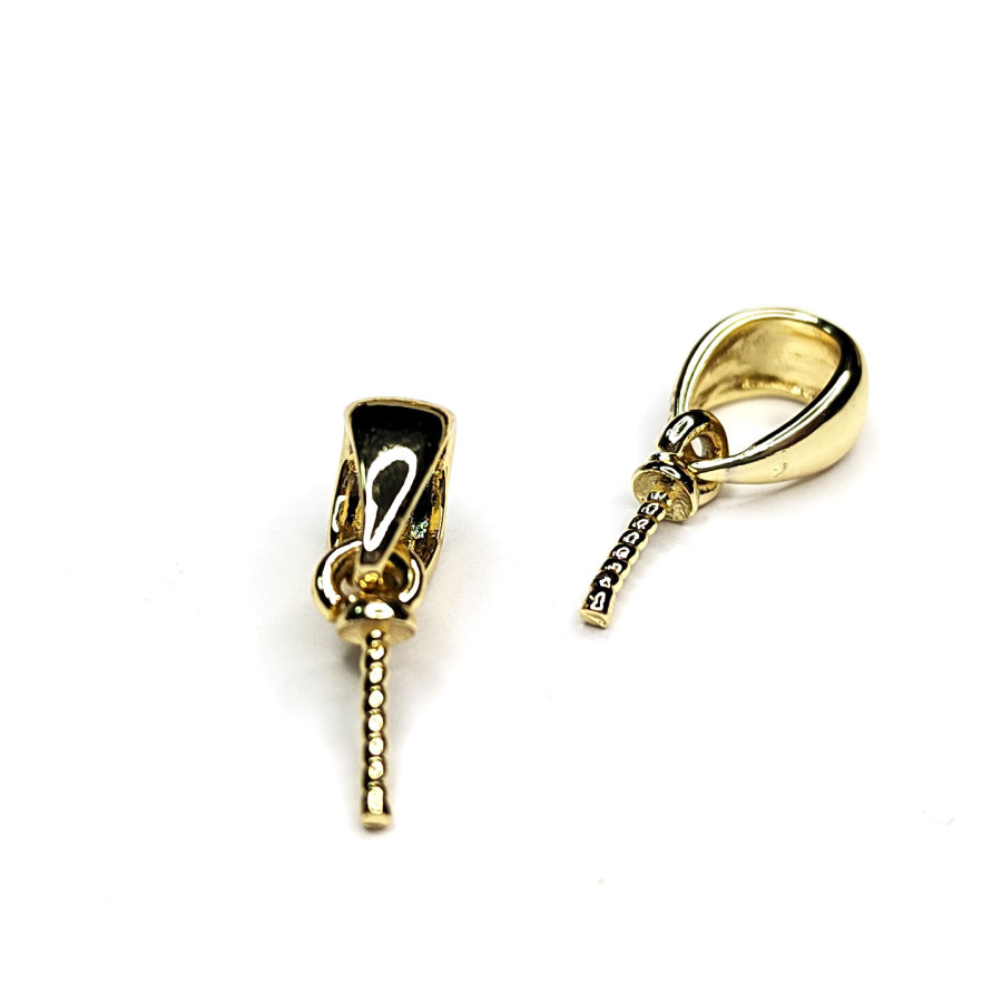 Штифт винтовой для вклейки с бейлом 17 мм, покрытие позолота, штука