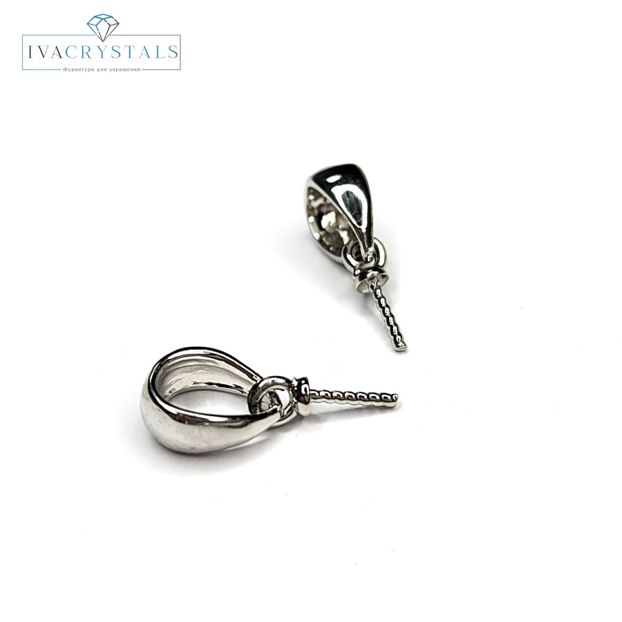 Штифт винтовой для вклейки с бейлом 17 мм, штука покрытие Родий