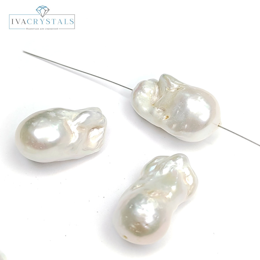 Жемчуг барочный натуральный 20х13 мм культивированный, ШТУКА