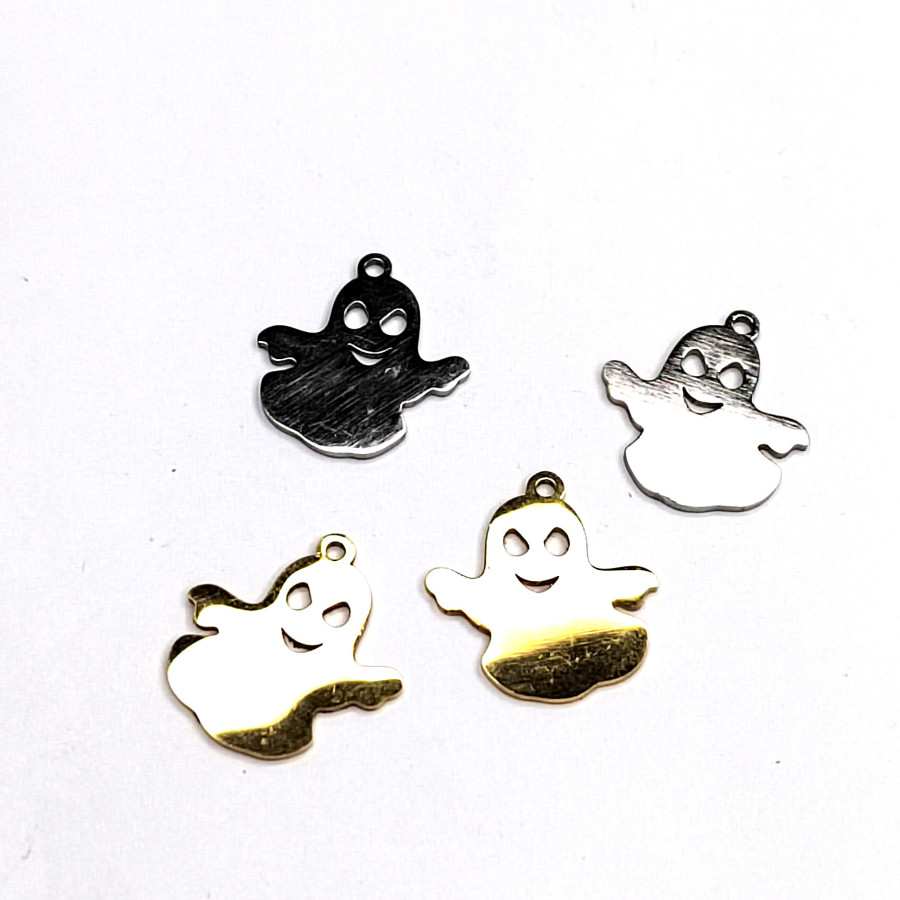 Подвеска Привидение 18х16 мм из стали, штука