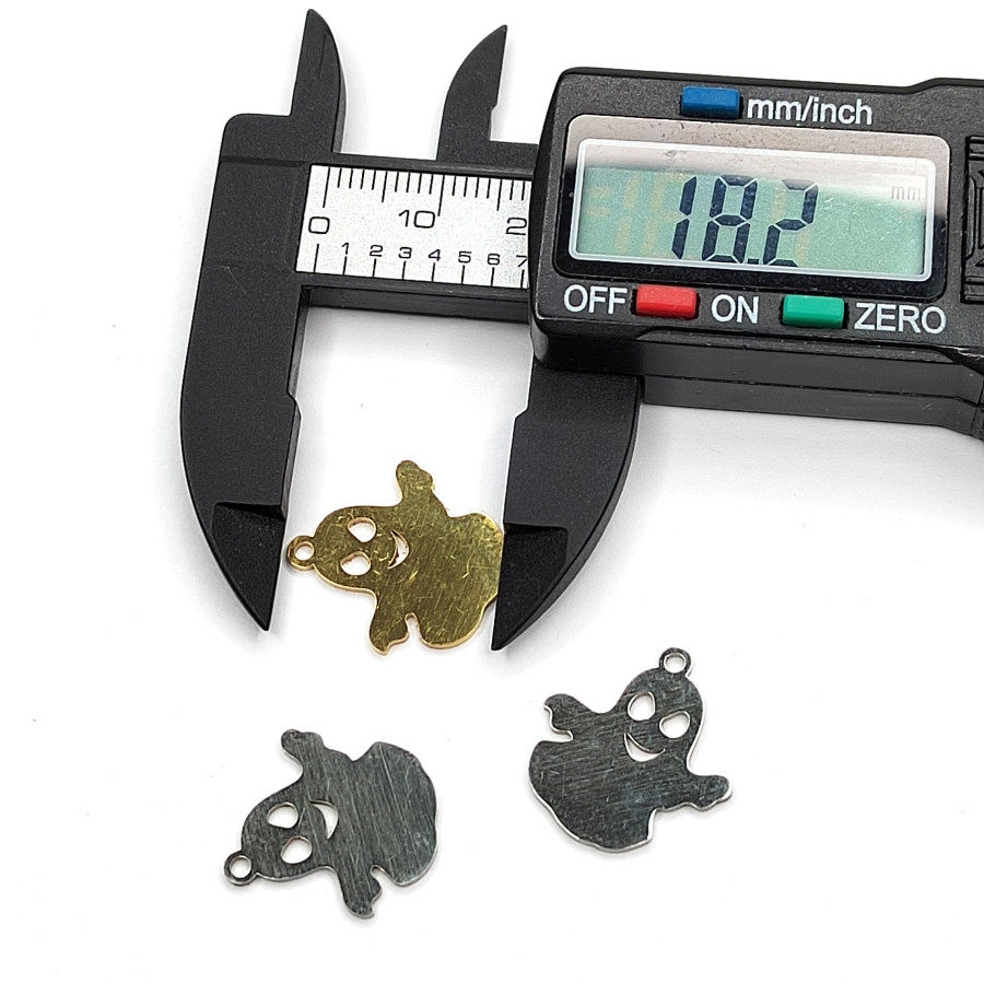 Подвеска Привидение 18х16 мм из стали, штука