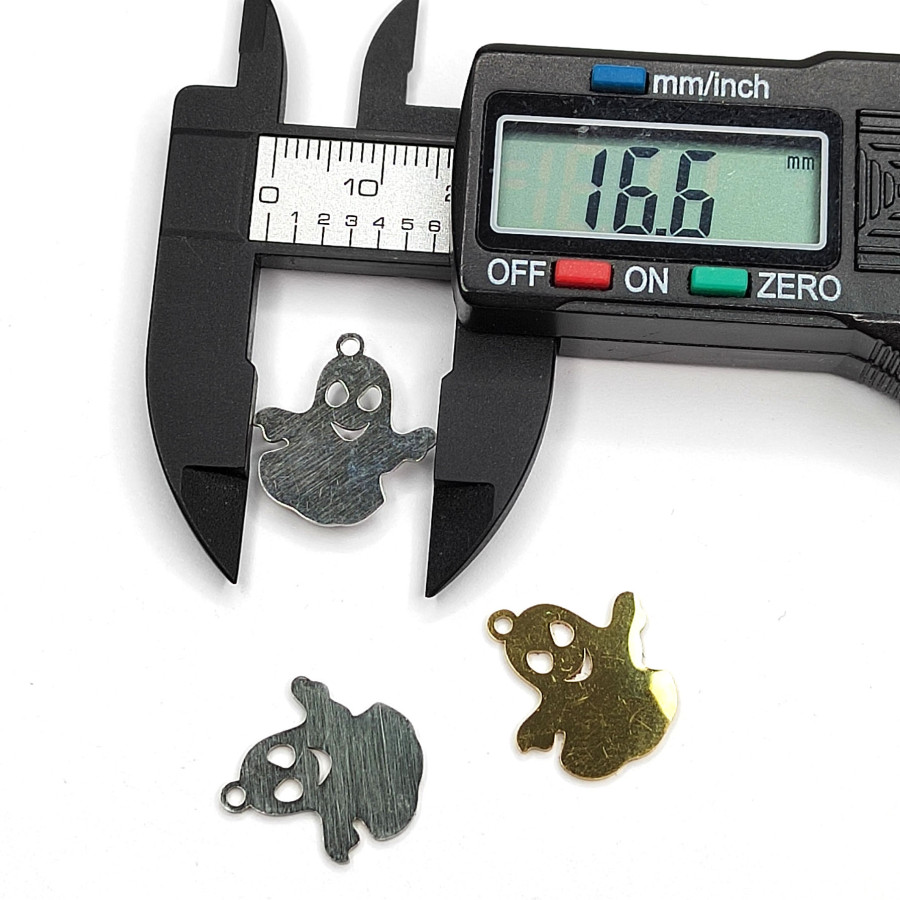 Подвеска Привидение 18х16 мм из стали, штука