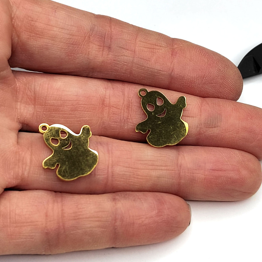 Подвеска Привидение 18х16 мм из стали, штука