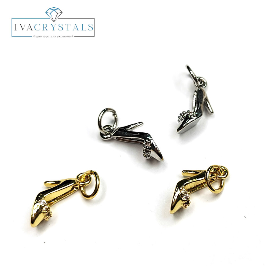 Подвеска Туфелька 13х5 мм, штука