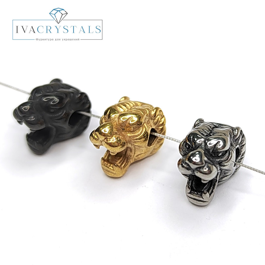 Разделительная бусина Тигр 10 мм, Сталь, штука