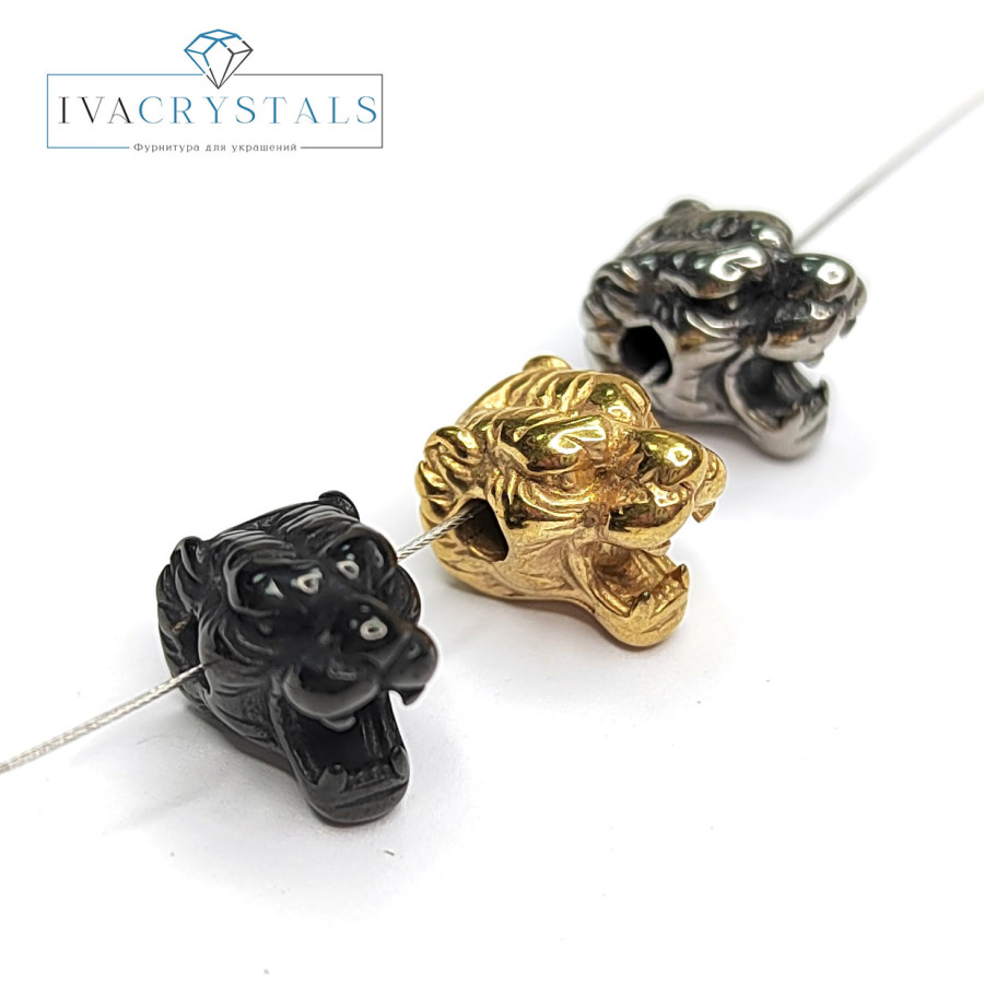 Разделительная бусина Тигр 10 мм, Сталь, штука