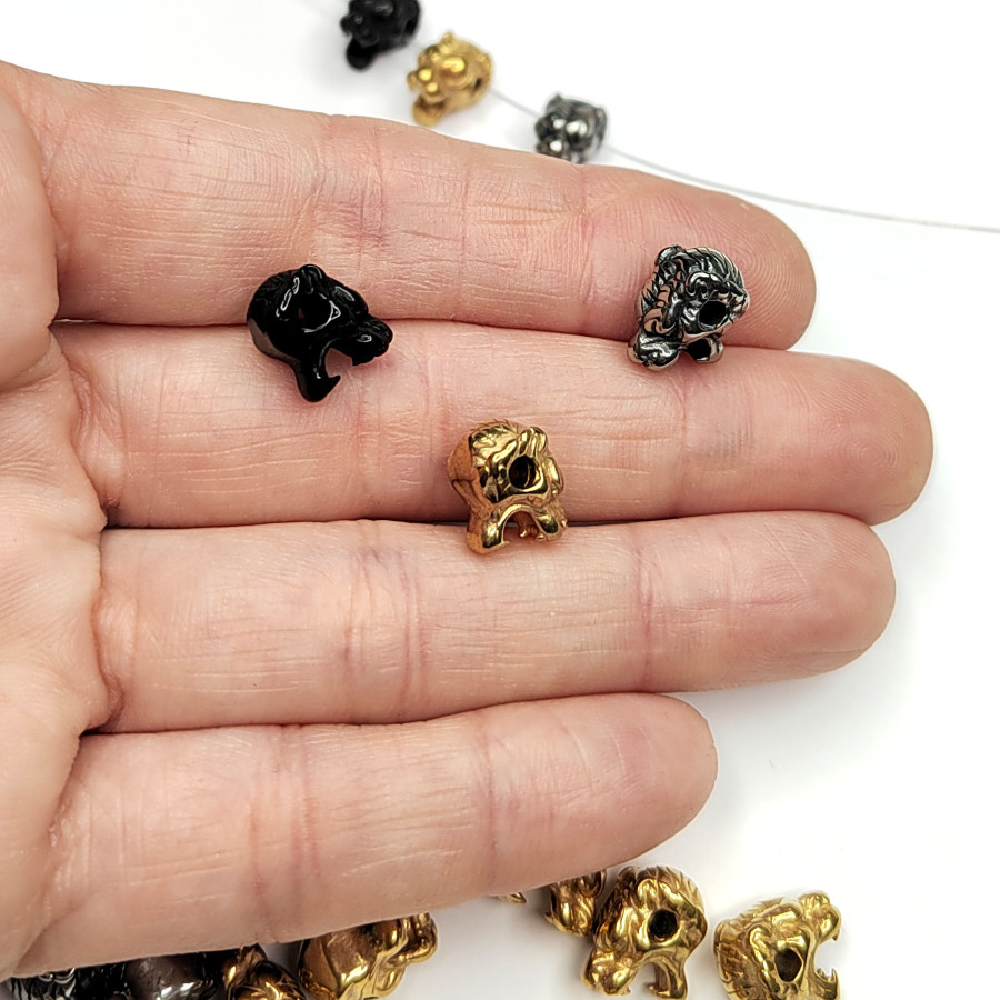 Разделительная бусина Тигр 10 мм, Сталь, штука