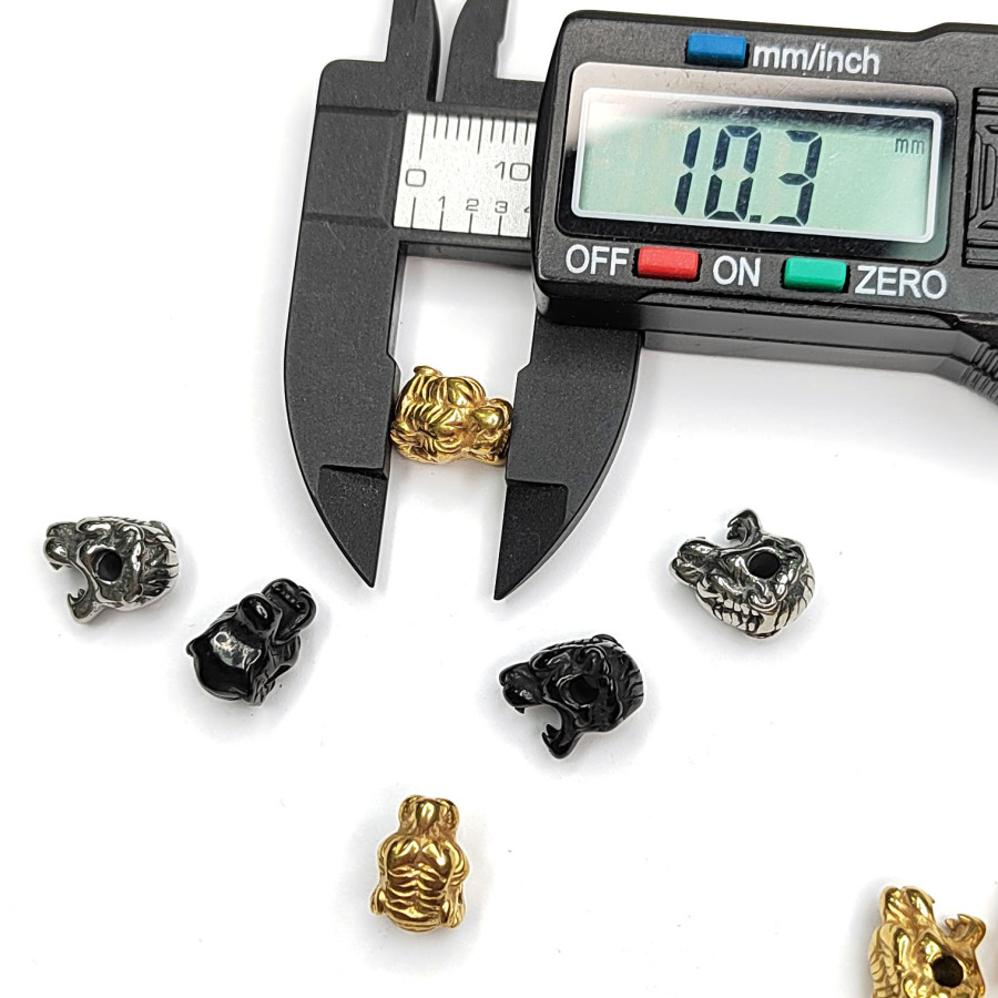 Разделительная бусина Тигр 10 мм, Сталь, штука