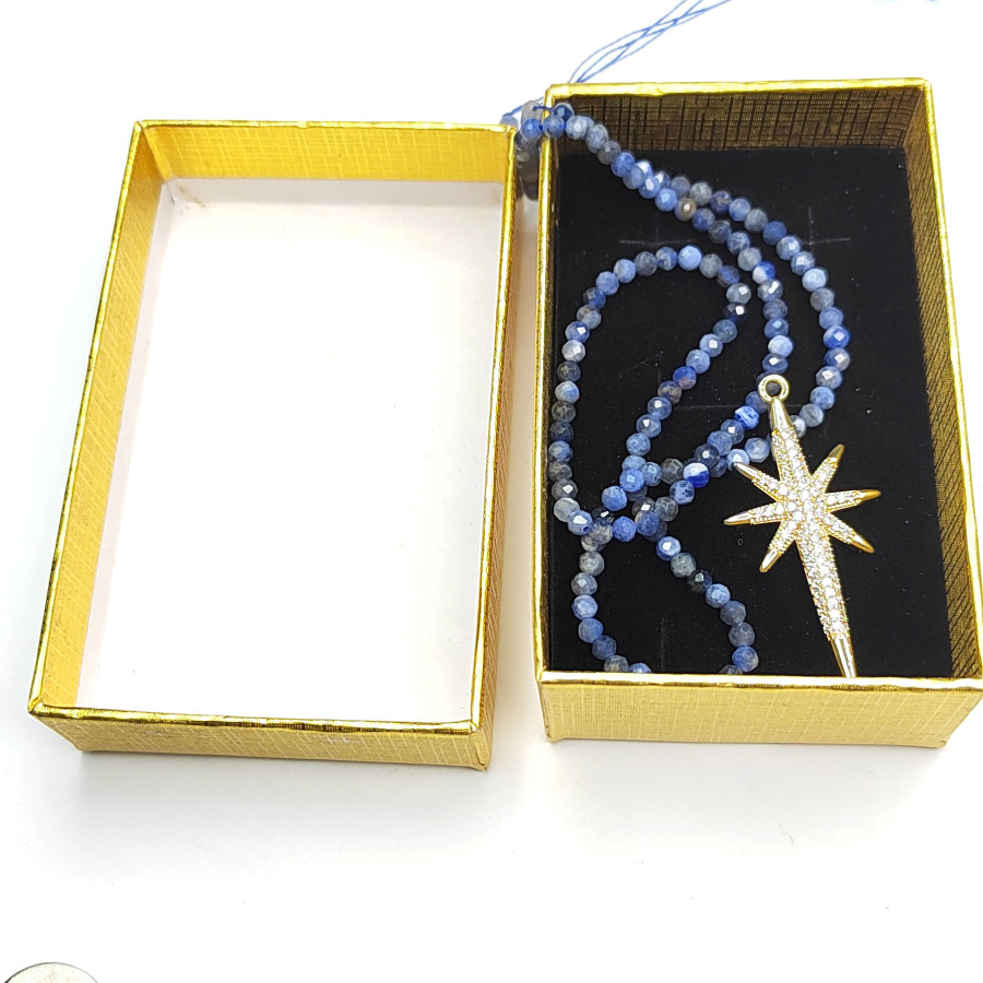 Коробочка картонная 8х5х3 мм для изделий Handmade, цвет Золотистый