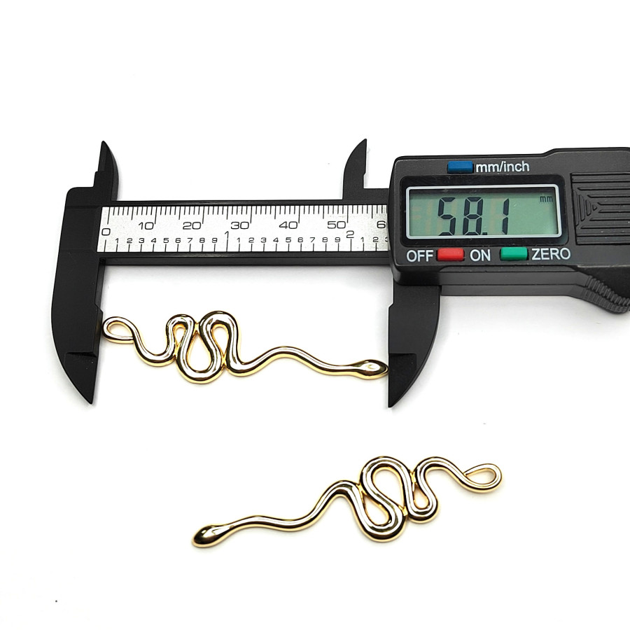 Подвеска Змея 58х15 мм, покрытие позолота