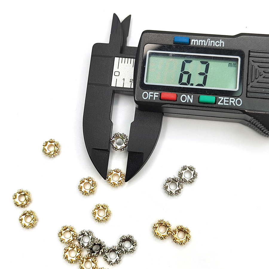 Разделительная рондель 6х3 мм ажурная, штука