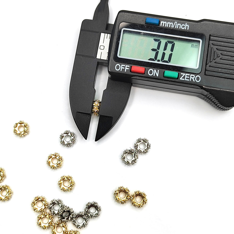 Разделительная рондель 6х3 мм ажурная, штука