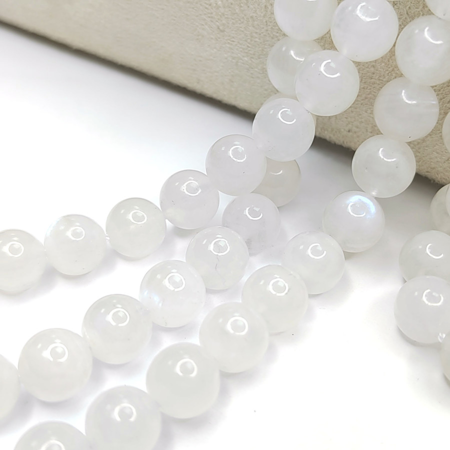 8,7 мм Лунный камень натуральный, нить 39 см полнити