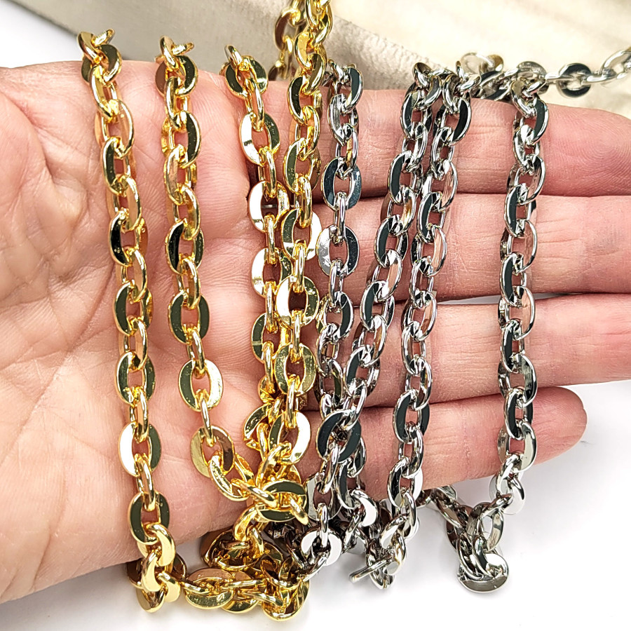 Цепь якорное плетение 8х7 мм, 20 см