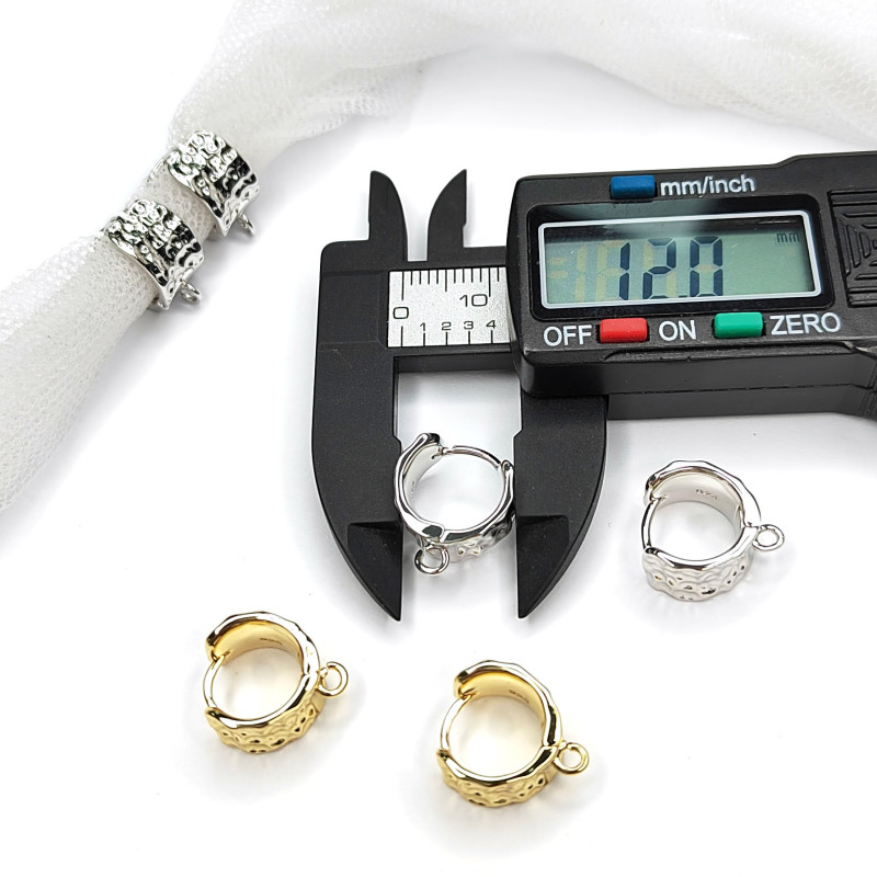 Швензы широкие 12х8 мм "Мятый металл", пара