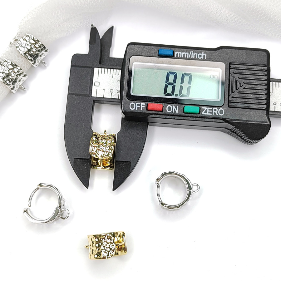 Швензы широкие 12х8 мм "Мятый металл", пара