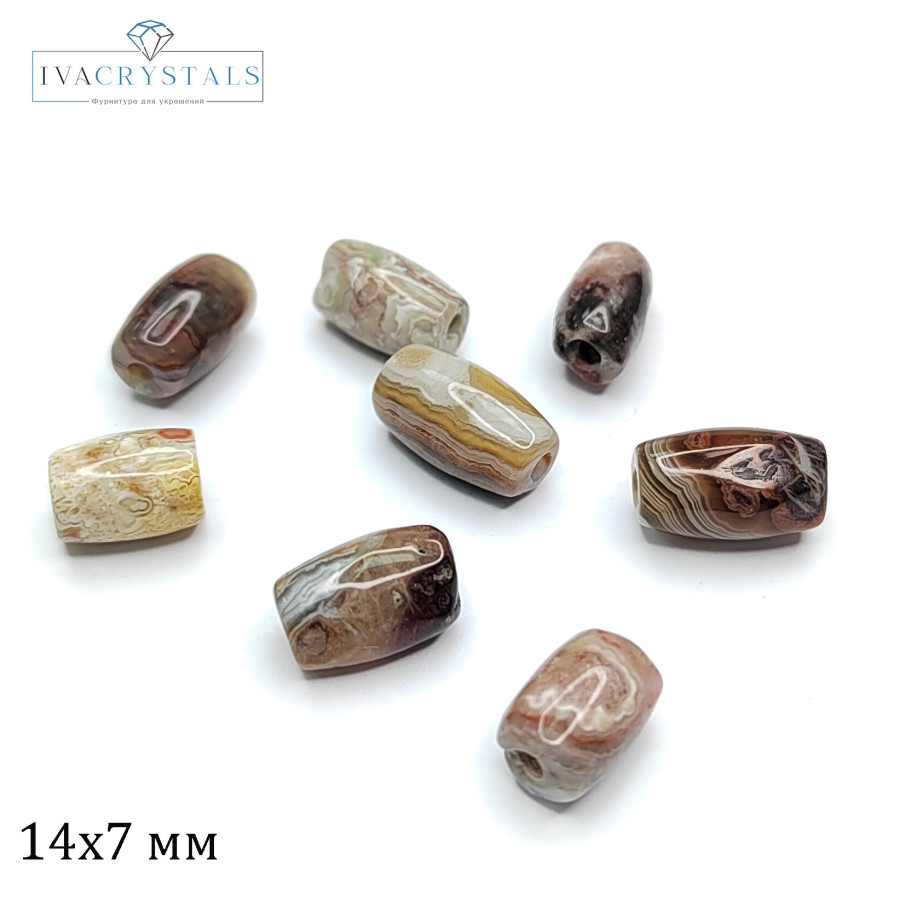 Яшма натуральная 14х7 мм штука (бусина)