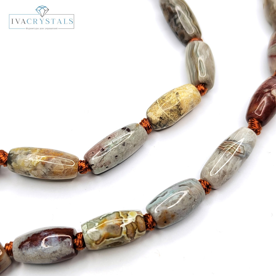 Яшма натуральная 14х7 мм нить (40 см)