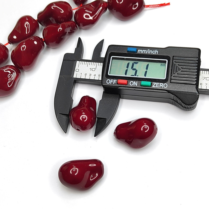 Жемчуг майорка барочный (имитация) цвет бордовый, штука