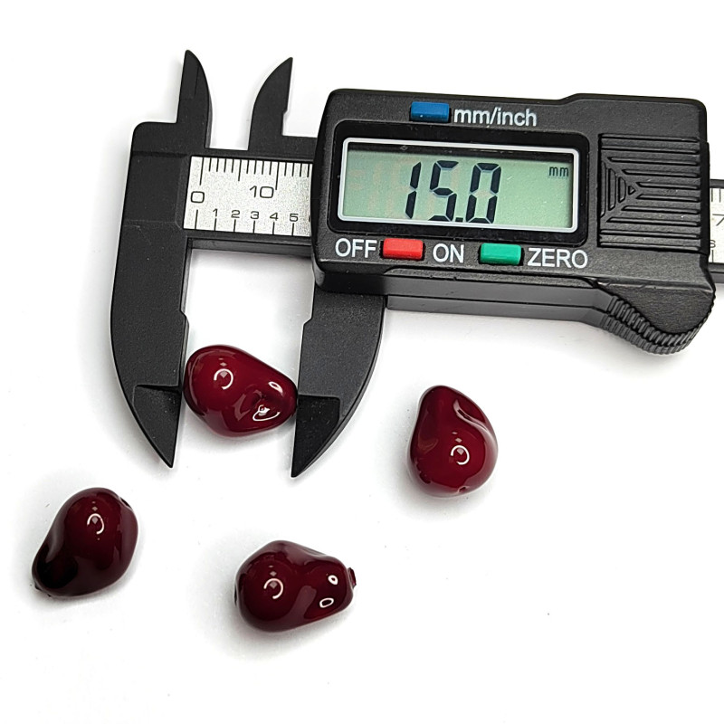 Жемчуг майорка барочный (имитация) цвет бордовый, штука