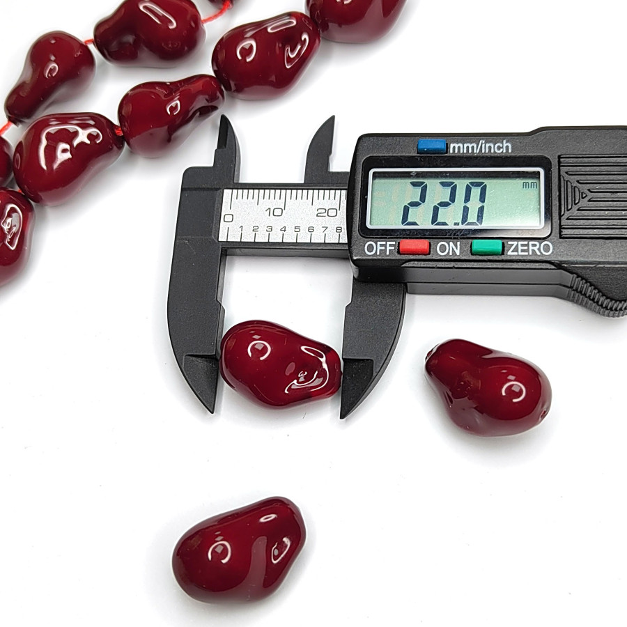 Жемчуг майорка барочный (имитация) цвет бордовый, штука