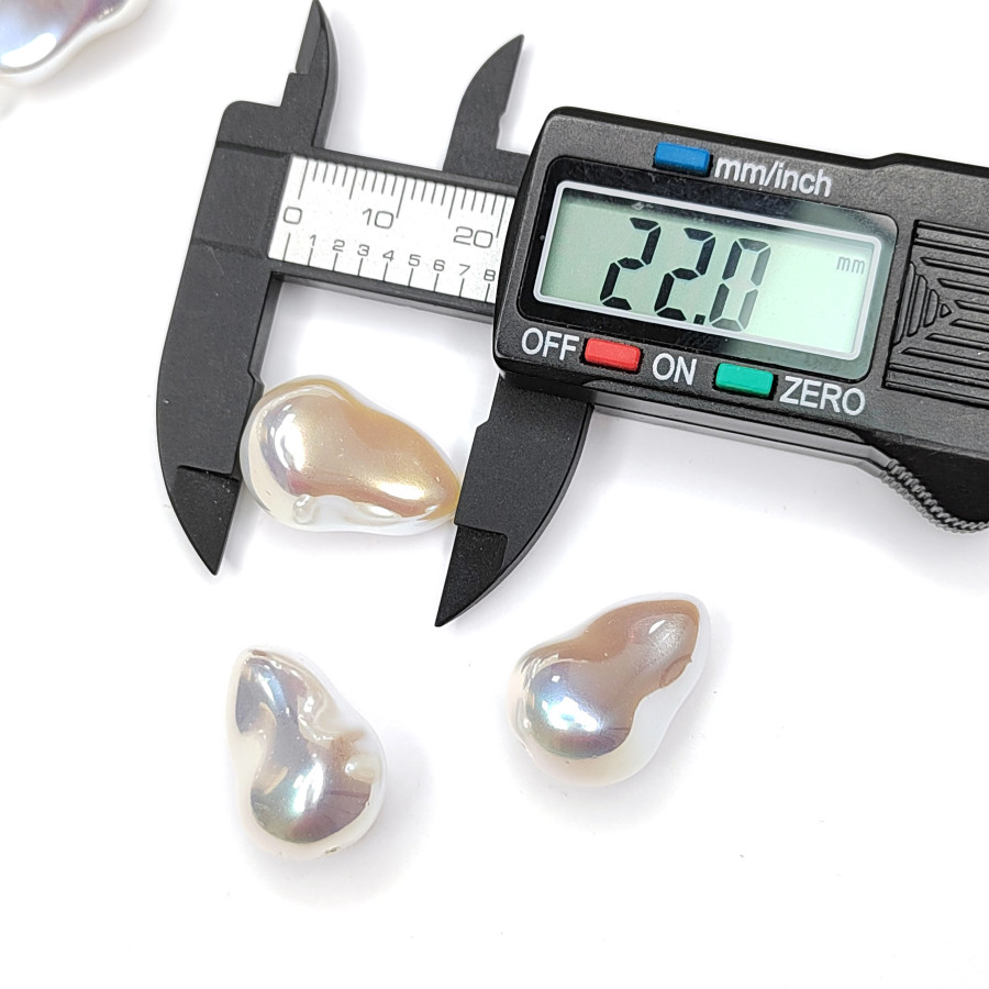 Жемчуг майорка Капля 22х15 мм цвет белый перламутр