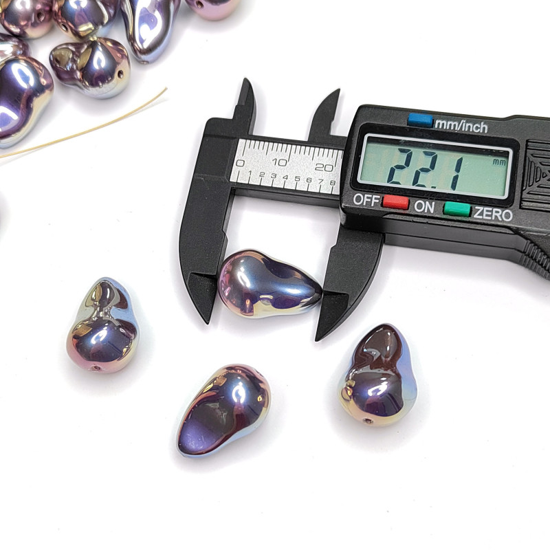 Жемчуг майорка Капля 22х15 мм цвет сиреневый перламутр