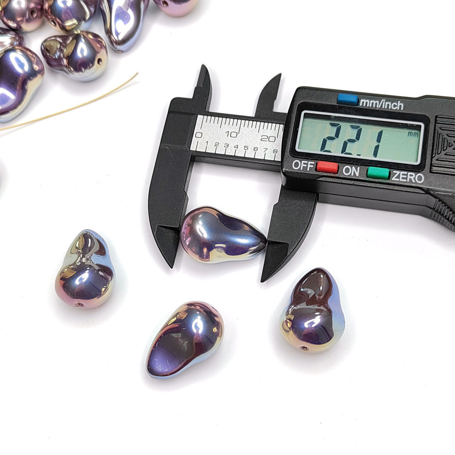 Жемчуг майорка Капля 22х15 мм цвет сиреневый перламутр