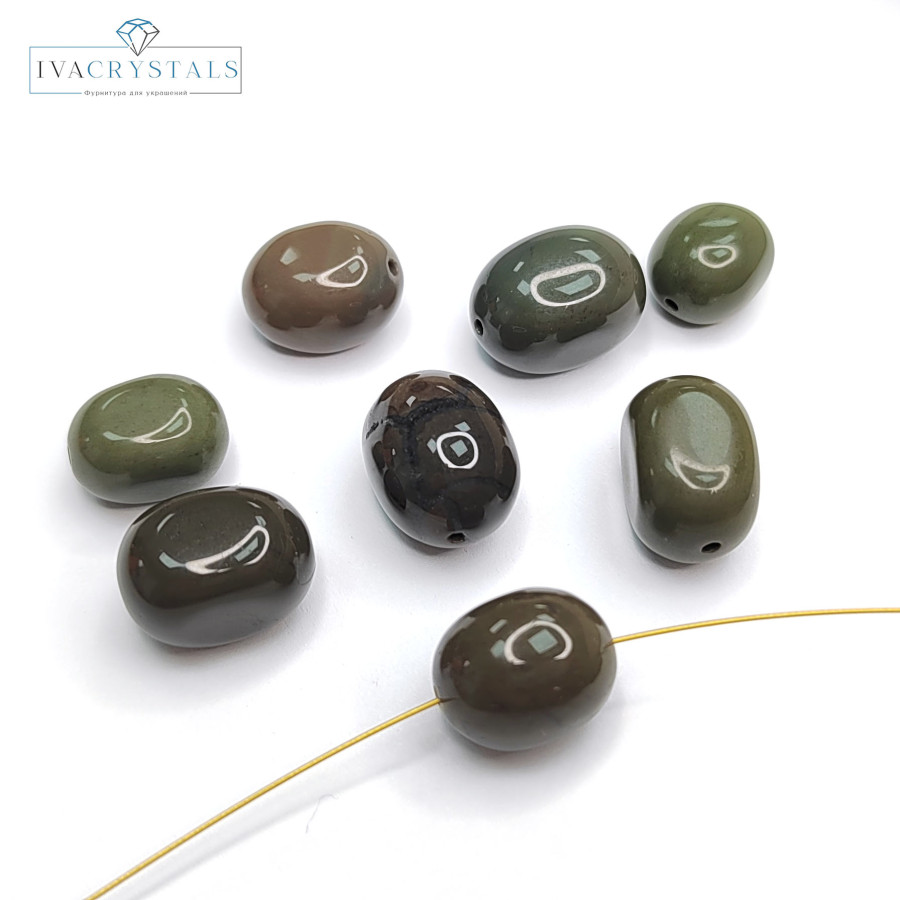 Яшма натуральная, 15х11 мм, штука