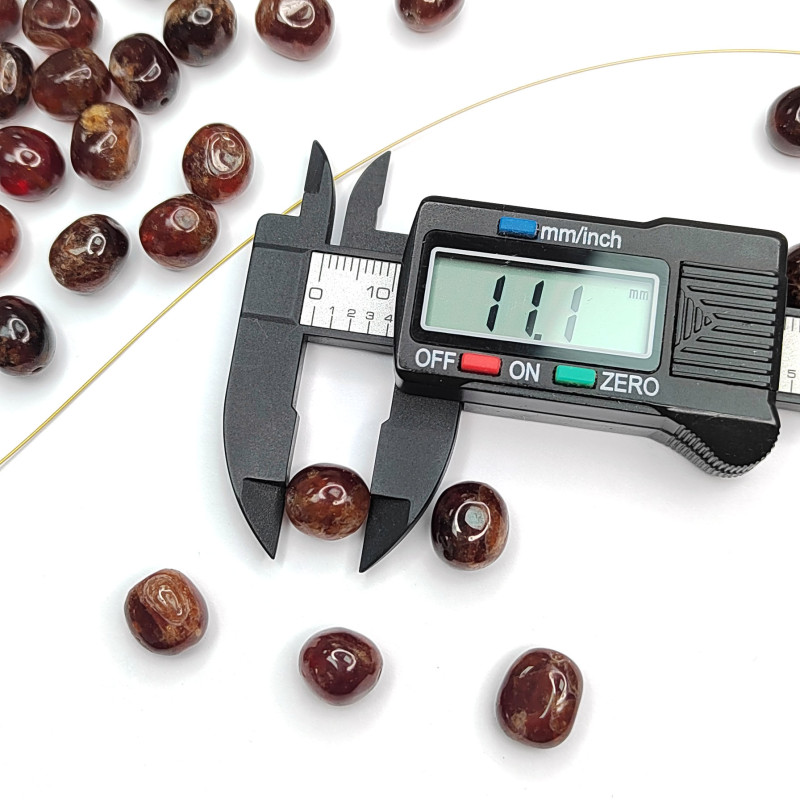 Гранат натуральный камень, галтовка 11х10 мм