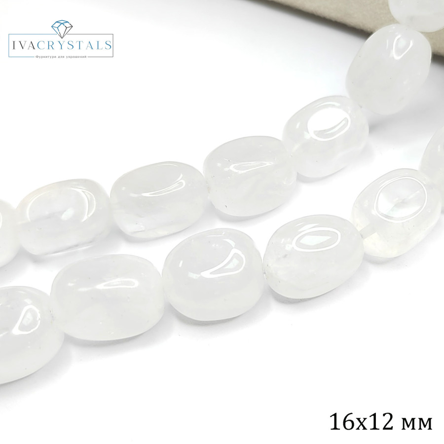 16х12 мм Горный хрусталь натуральный, галтовка