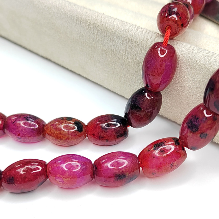 Агат натуральный 17х13 мм Нить 38 см (21 бусина)