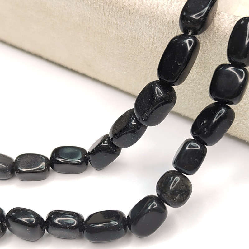 Чёрный обсидиан 11х8 мм